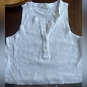 Aerie white crop tank